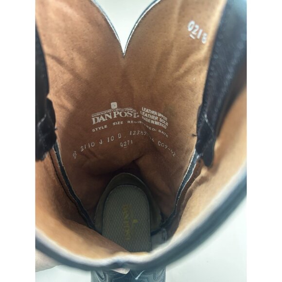 Dan Post Milwaukee DP2110 Black Leather Western Cowboy Mens Size 10 D Boots - Picture 13 of 16